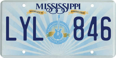 MS license plate LYL846