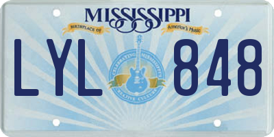 MS license plate LYL848