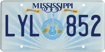 MS license plate LYL852