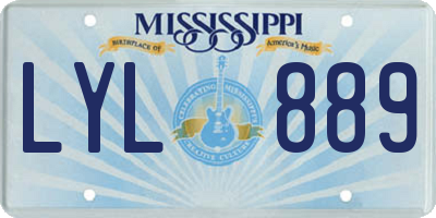 MS license plate LYL889