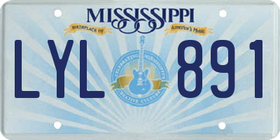 MS license plate LYL891
