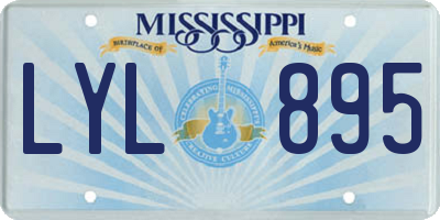MS license plate LYL895