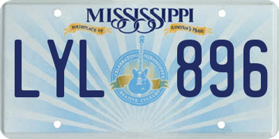 MS license plate LYL896
