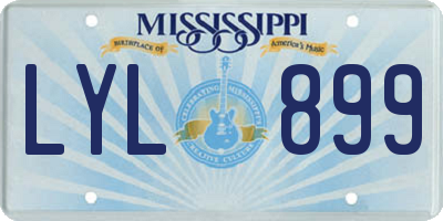 MS license plate LYL899