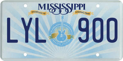 MS license plate LYL900