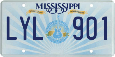 MS license plate LYL901