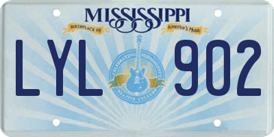 MS license plate LYL902