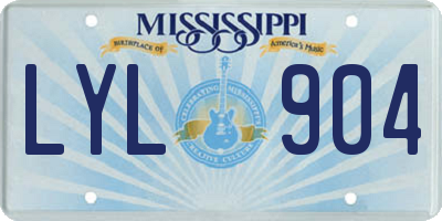 MS license plate LYL904