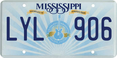 MS license plate LYL906