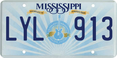 MS license plate LYL913