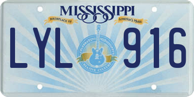 MS license plate LYL916