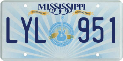 MS license plate LYL951