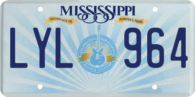 MS license plate LYL964