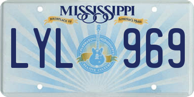 MS license plate LYL969