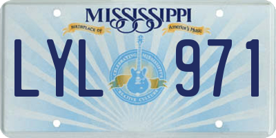 MS license plate LYL971