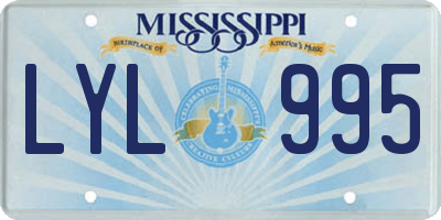 MS license plate LYL995