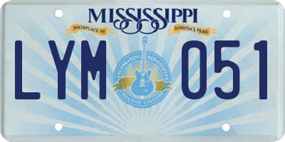 MS license plate LYM051