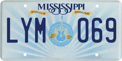 MS license plate LYM069