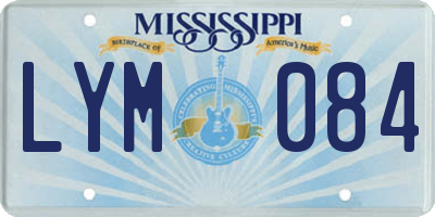 MS license plate LYM084