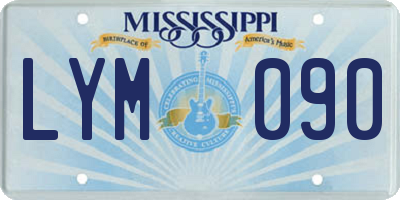 MS license plate LYM090