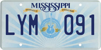 MS license plate LYM091