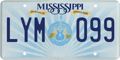 MS license plate LYM099