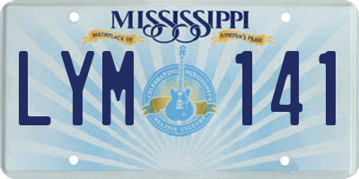 MS license plate LYM141