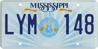 MS license plate LYM148