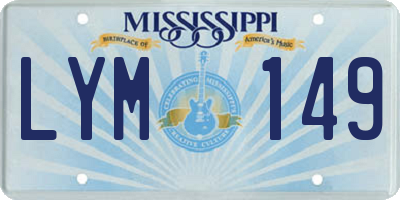 MS license plate LYM149