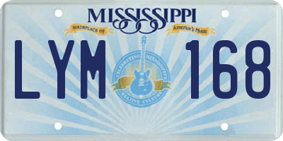 MS license plate LYM168