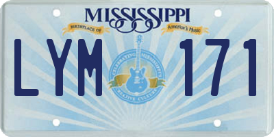 MS license plate LYM171