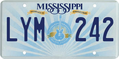 MS license plate LYM242