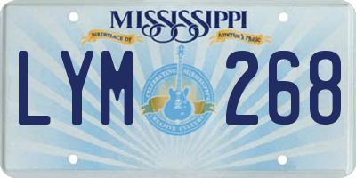 MS license plate LYM268