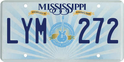 MS license plate LYM272