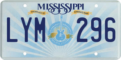 MS license plate LYM296