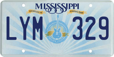 MS license plate LYM329