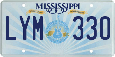 MS license plate LYM330