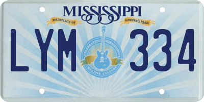 MS license plate LYM334