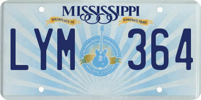 MS license plate LYM364