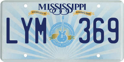 MS license plate LYM369