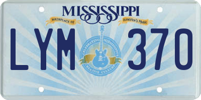 MS license plate LYM370