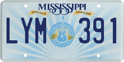 MS license plate LYM391