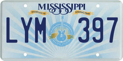 MS license plate LYM397