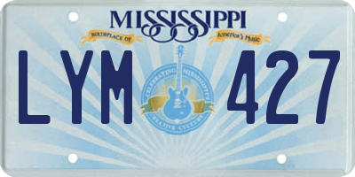 MS license plate LYM427