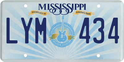 MS license plate LYM434