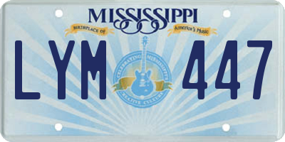 MS license plate LYM447