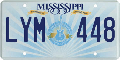 MS license plate LYM448
