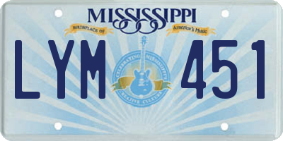 MS license plate LYM451