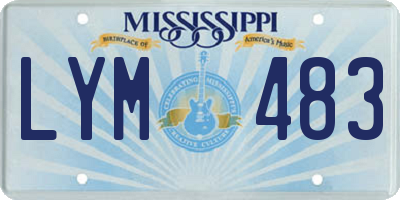 MS license plate LYM483