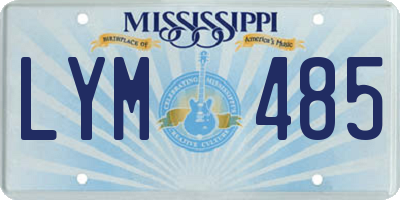 MS license plate LYM485